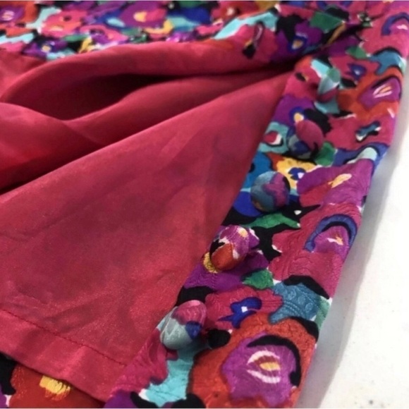 Vintage Carolyne Barton multi color long sleeve dress - Picture 6 of 12